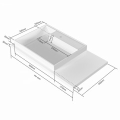 Раковина СаНта Юпитер 90 L 900128