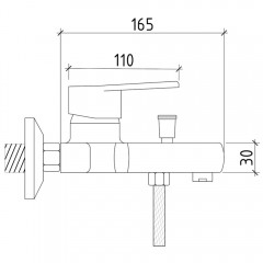 Смеситель для ванны Teymi Ritta T10207