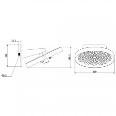 Верхний душ Vincea Inspire VSHD-3I3CMB