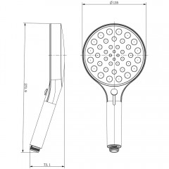 Ручной душ Vincea Inspire VSHN-3I2HCH