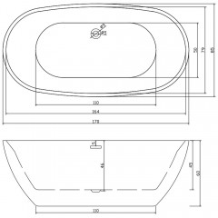 Ванна акриловая Cerutti d'Iseo 170 MB CT9906