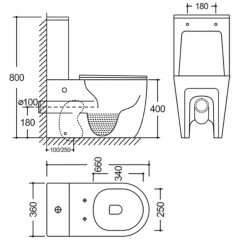 Унитаз Cerutti Orlter Tornado CT10097 безободковый