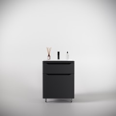 Тумба с раковиной Style Line ElFante Марелла 60 Люкс Plus напольная серый
