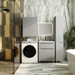 Тумба с раковиной Style Line ElFante Марелла 60 Люкс Plus напольная серый
