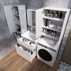 Тумба с раковиной Style Line ElFante Марелла 70 Люкс Plus напольная белый глянец