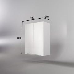 Шкаф подвесной Style Line ElFante Марелла мини 60 Люкс Plus белый глянец СС-00002422
