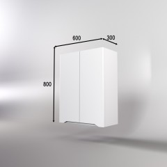 Шкаф подвесной Style Line ElFante Марелла мини 60 Люкс Plus белый матовый СС-00002424