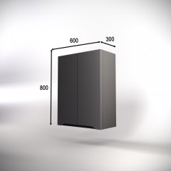 Шкаф подвесной Style Line ElFante Марелла мини 60 Люкс Plus серый СС-00002423
