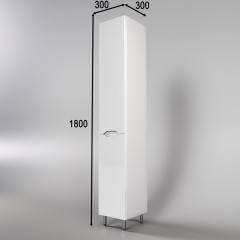 Пенал Style Line ElFante Марелла 30 Люкс Plus белый глянец СС-00002419