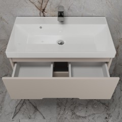 Тумба с раковиной Style Line Матис 80 подвесная крем