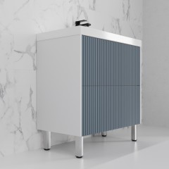 Тумба с раковиной Style Line Стокгольм 80 напольная графит