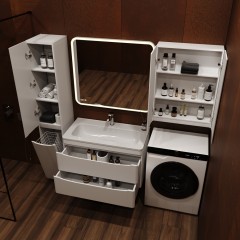 Тумба под раковину Style Line ElFante Бергамо мини 90 подвесная белый СС-00002364