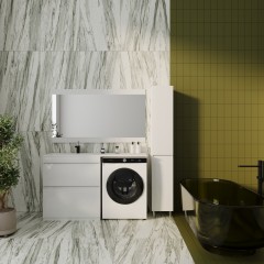 Тумба под раковину Style Line ElFante Даллас 140 напольная белый эмаль СС-00002385