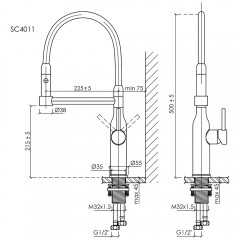 Смеситель для кухни Sancos Pride SC4011BNG