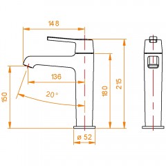 Смеситель для раковины RGW SP-301B
