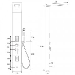 Душевая панель Cerutti Rosanna CT10400