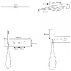 Душевая система встраиваемая Cerutti Velia B CT10399