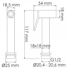 Гигиенический душ WasserKRAFT Abens A212