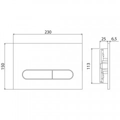 Клавиша смыва BelBagno Prospero BB006-PR-CHROME.M