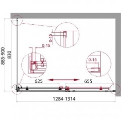 Душевой угол BelBagno Acqua ACQUA-AH-1-130/90-C-NERO