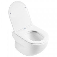 Унитаз подвесной BelBagno Onda BB066CHR+BB870SC безободковый