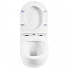 Унитаз подвесной BelBagno Onda BB066CHR+BB870SC безободковый