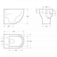 Унитаз подвесной BelBagno Onda BB066CHR+BB870SC безободковый