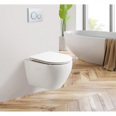 Унитаз подвесной BelBagno Sfera-R BB046CHR+BB870SC безободковый