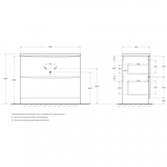 Тумба под раковину BelBagno Acqua 100 bianco lucido ACQUA-1000-2C-PIA-BL