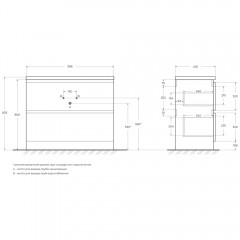 Тумба под раковину BelBagno Albano 100 rovere rustico ALBANO-1000-2C-PIA-RR