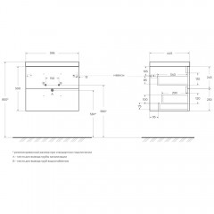 Тумба под раковину BelBagno Aurora 60 rovere tabacco AURORA-600-2C-SO-RT