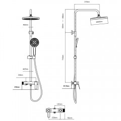 Душевая система Vincea Arco VSFS-4AR1GM