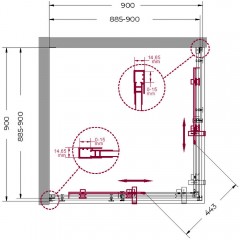 Душевой угол BelBagno Marino MARINO-A-2-90-C-CR