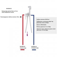 Смеситель с гигиеническим душем встраиваемый Boch Mann Braies W BM10410