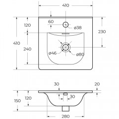 Раковина мебельная BelBagno BB-8099-3-40