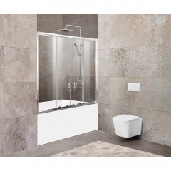 Шторка на ванну BelBagno Unique UNIQUE-VF-2-150/180-140-C-Cr