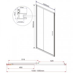 Душевая дверь Vincea Garda VDS-1G105CLGM