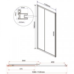 Душевая дверь Vincea Garda VDS-1G110CLGM