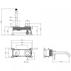 Смеситель для раковины встраиваемый AQUAme Siena AQM6215GG