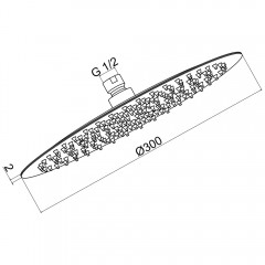 Верхний душ AQUAme AQM8605BG