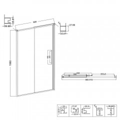 Душевая дверь Niagara Nova NG-34-L9CHGR