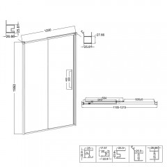 Душевая дверь Niagara Nova NG-34-L12CHGR