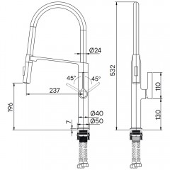 Смеситель для кухни Paulmark Barrel Ba214029-AN