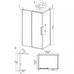 Душевое ограждение Grossman Cosmo 120.K33.02.1470.42.00