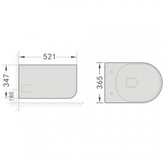 Унитаз подвесной Grossman Thin Rim GR-5602S безободковый