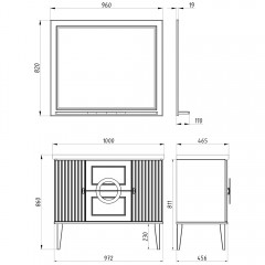 Зеркало ASB-Mebel Федерика 100 белый