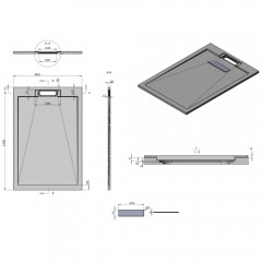 Поддон из искусственного камня Esbano ESP-LM128VG