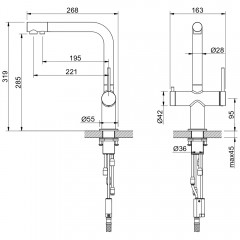 Смеситель для кухни Aquatek Европа AQ1385CR