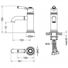 Смеситель для раковины Aquatek Классик AQ1510PG