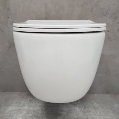 Инсталляция Geberit 458.149.21.1 + кнопка смыва Delta01 115.107.21.1 + унитаз Bloomix Diva MD1211R/UF1 безободковый Ceramic+ с сиденьем